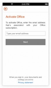 Office Mobile registro