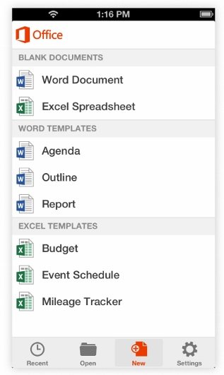 Office Mobile inicio