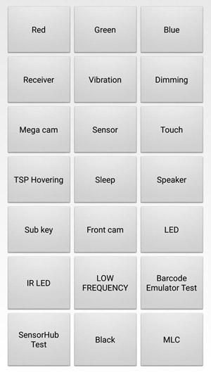 Modo de Teste - tela